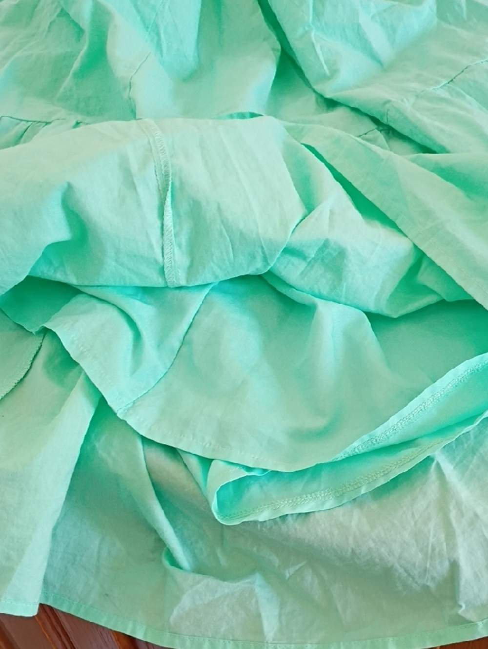 Mika & Gala Lily Whyt Green Puff Shoulder Tiered Maxi Dress Size S NWOT - Picture 8 of 9